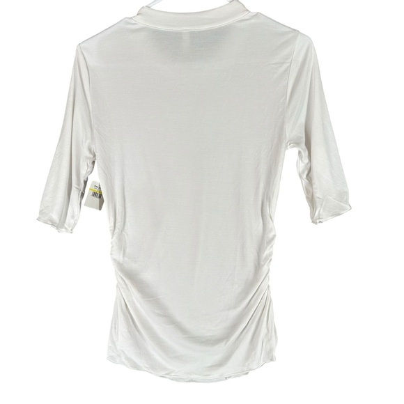 Intimately Free People NWT Women’s M Medium White Ribbed Top Crew Casual - Picture 2 of 11